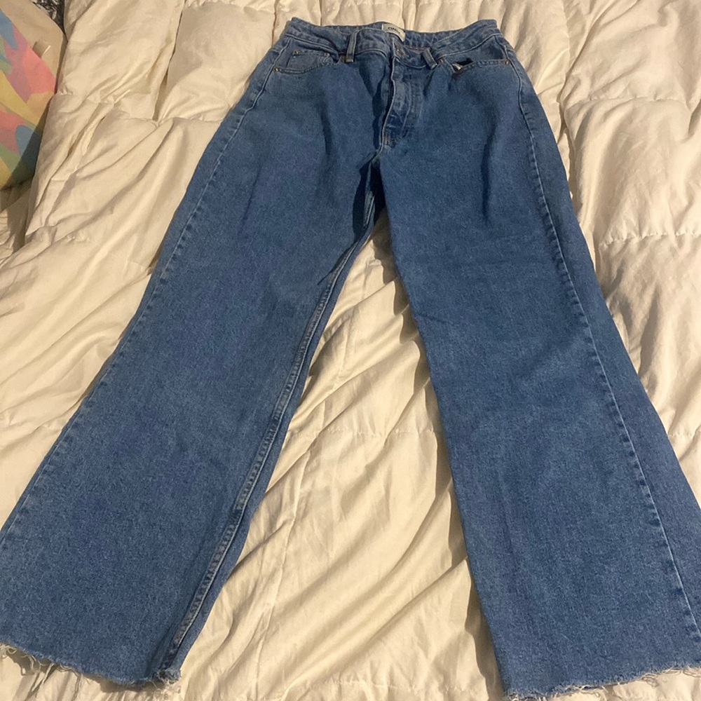 369. ONLY Camille extra high waist, wide leg, blue jeans, NWT, size 29